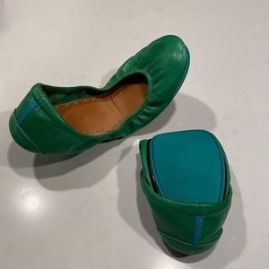 Tieks clover Green flat